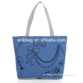 Hottest sale recycled cotton canvas tote bag & shopping bag with cute cartoon print